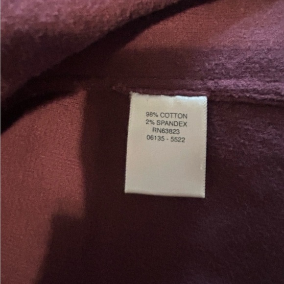 Christopher & Banks size M Deep Burgundy Stretch Corduroy Jean Jacket - Picture 6 of 7